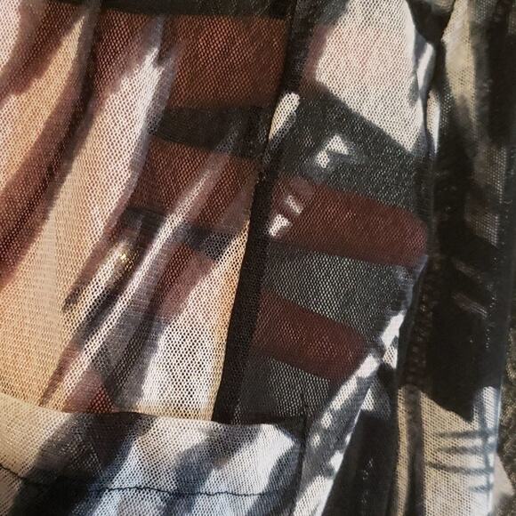 NEW Mirror Image sheer, button down, tunic, cover shirt 3X - Picture 3 of 8